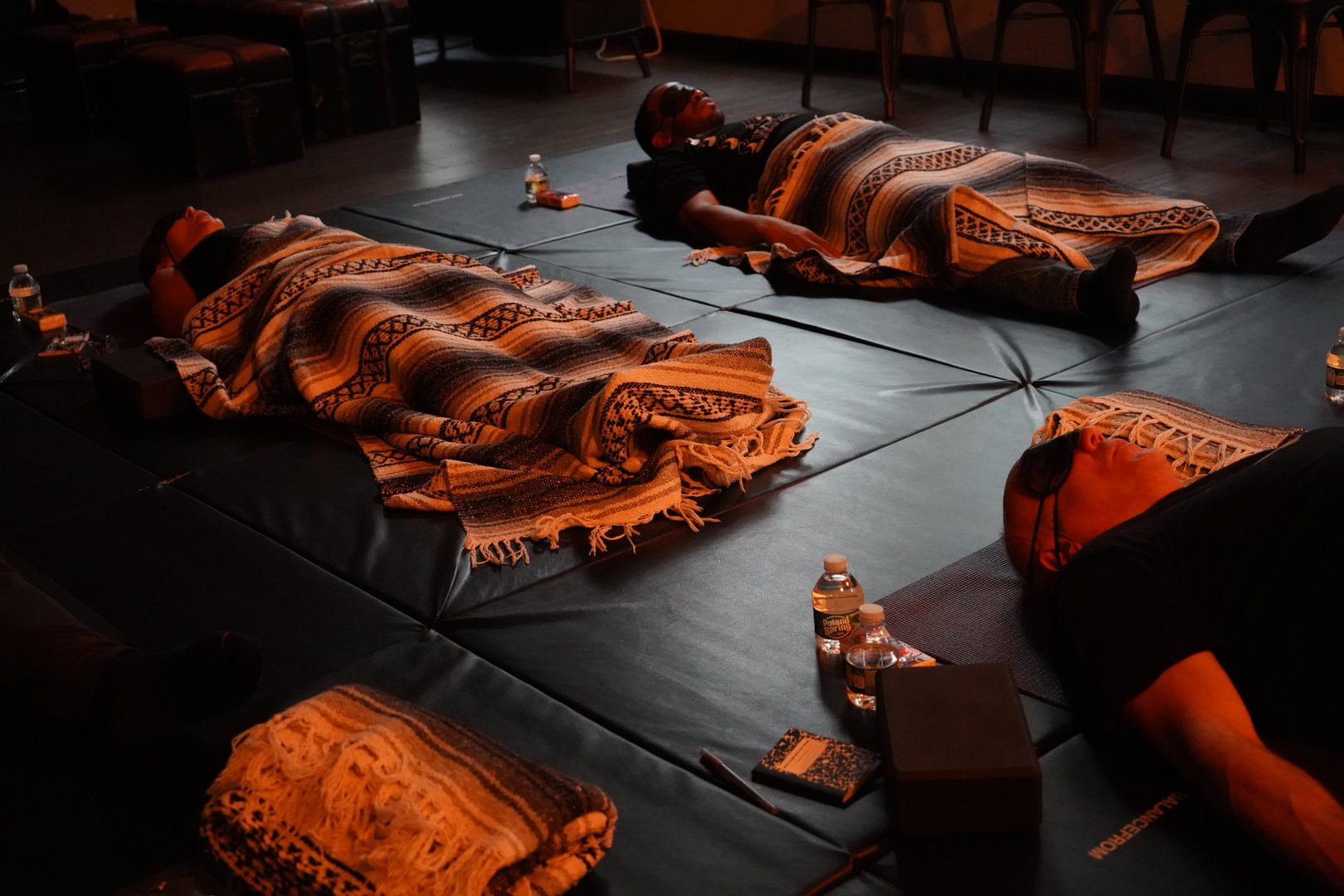 Eddie guiding a breathwork participant